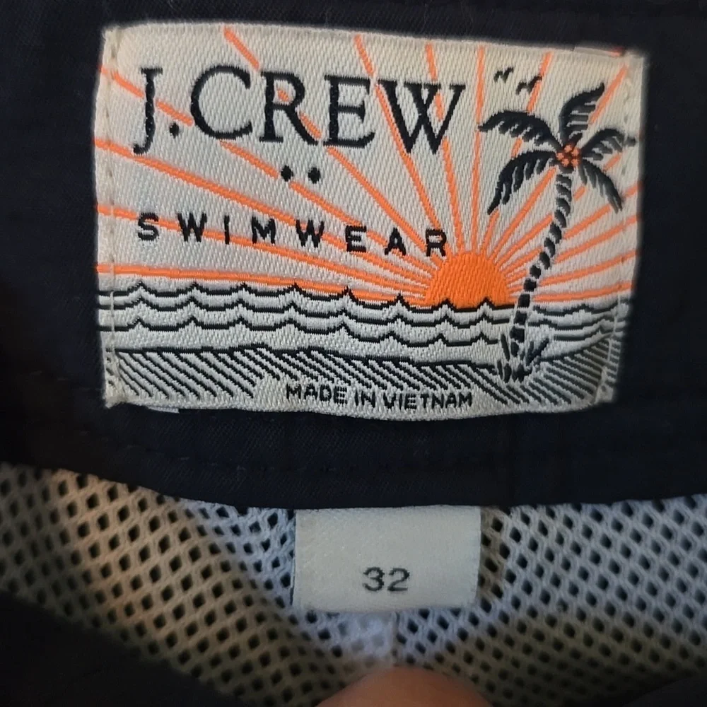 J. Crew Navy Swim Trunks Size 32